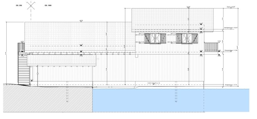 Architektenzeichnung Nordfassade B+B Planer 