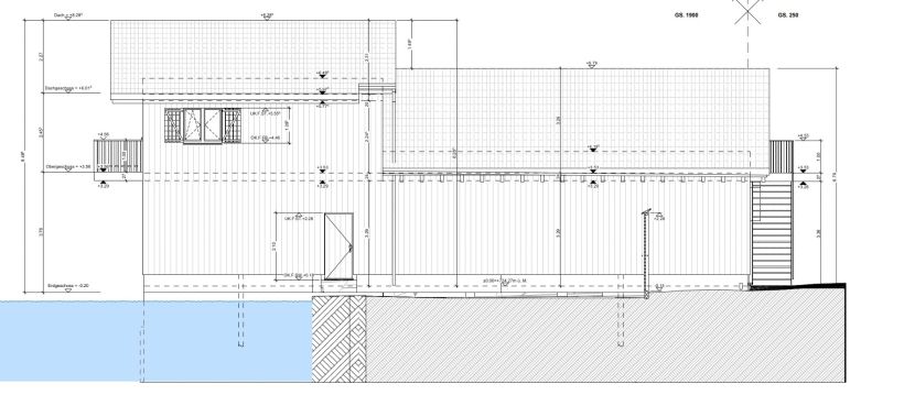 Architektenzeichnung Südfassade B+B Planer 